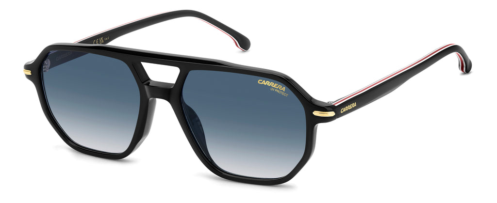 Carrera 341/S-54-2M2 BLK GOLD 08 DK BLUE SF