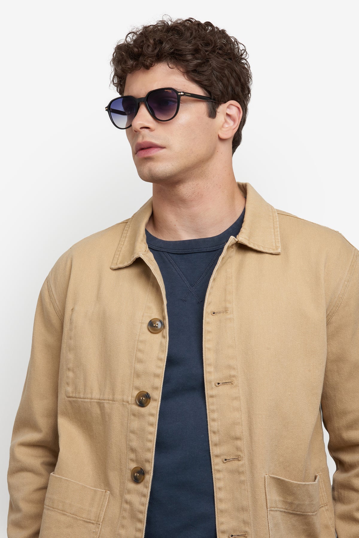 Carrera 342/S-53-2M2 BLK GOLD 08 DK BLUE SF