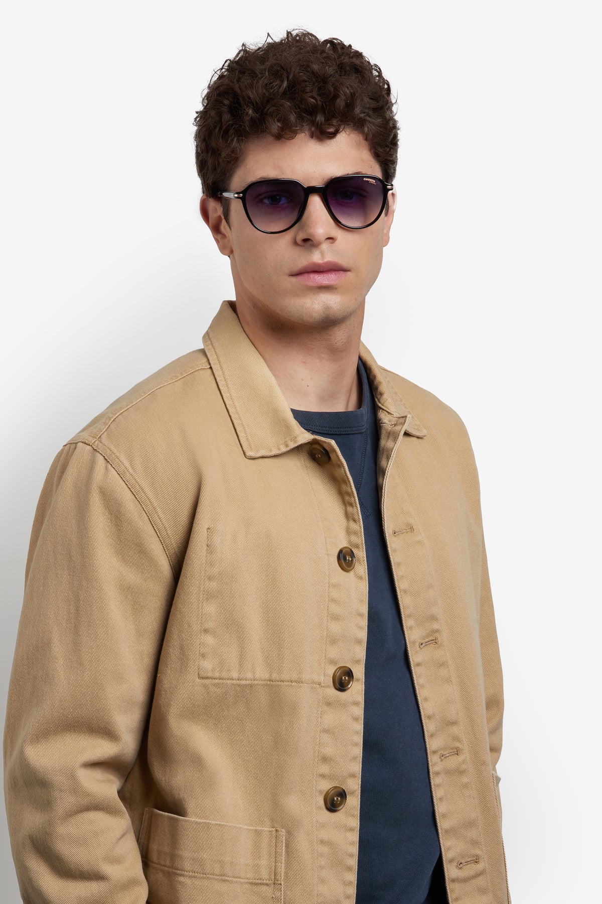 Carrera 342/S-53-2M2 BLK GOLD 08 DK BLUE SF