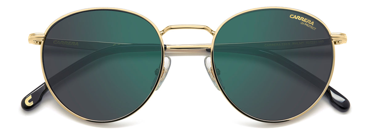 Carrera 339/S-52-RHL GOLD BLCK MT GREEN SP