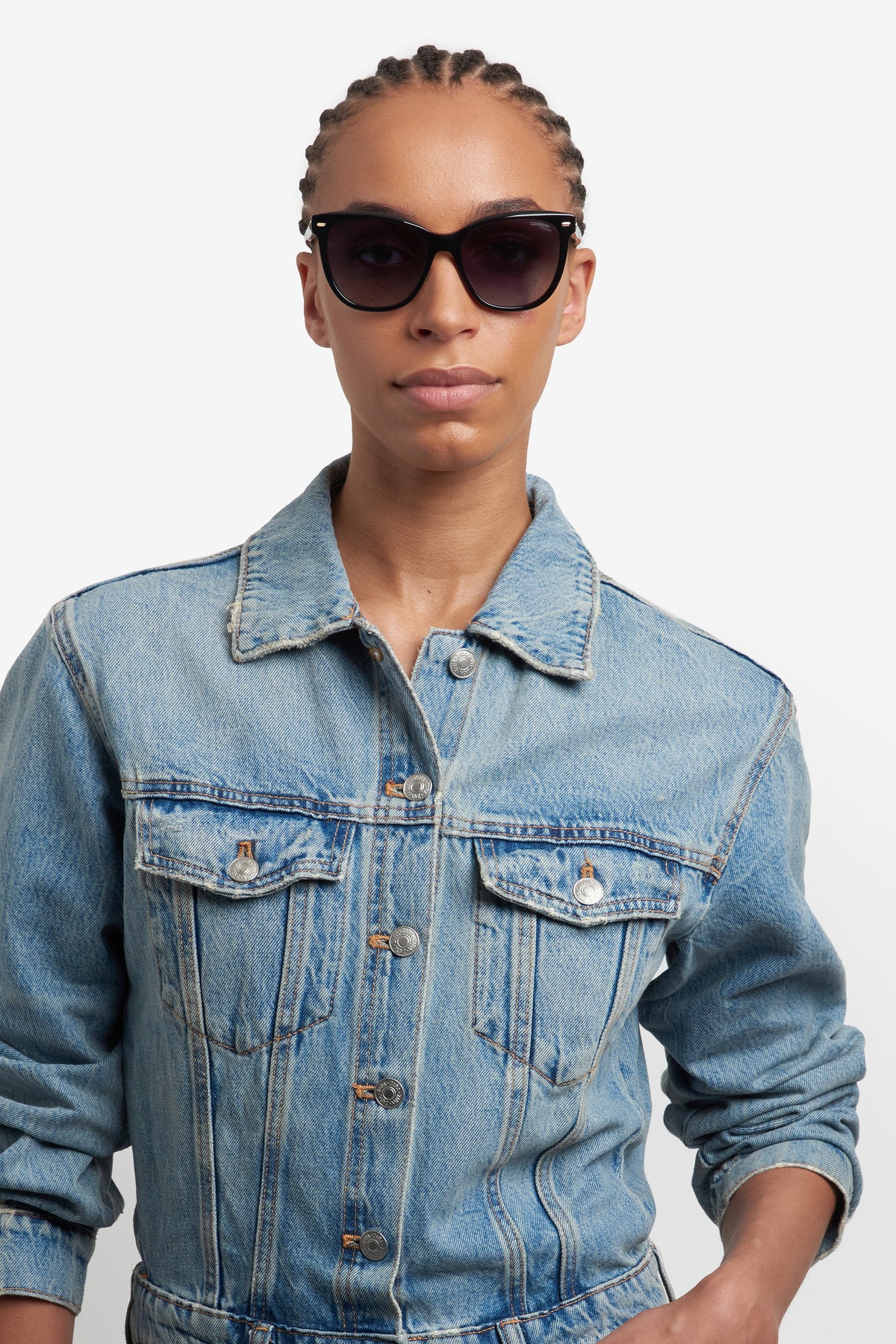 Carrera 3043/S-56-80S BLCK WHTE 9O DARK GREY SF