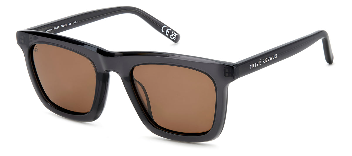 Prive Rivaux Destin/S-54-63M Crystal Grey/ Bronze Polarized