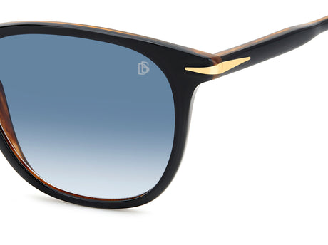 David Beckham DB 1160/S Black Striped Brown/ Dk Blue Shaded
