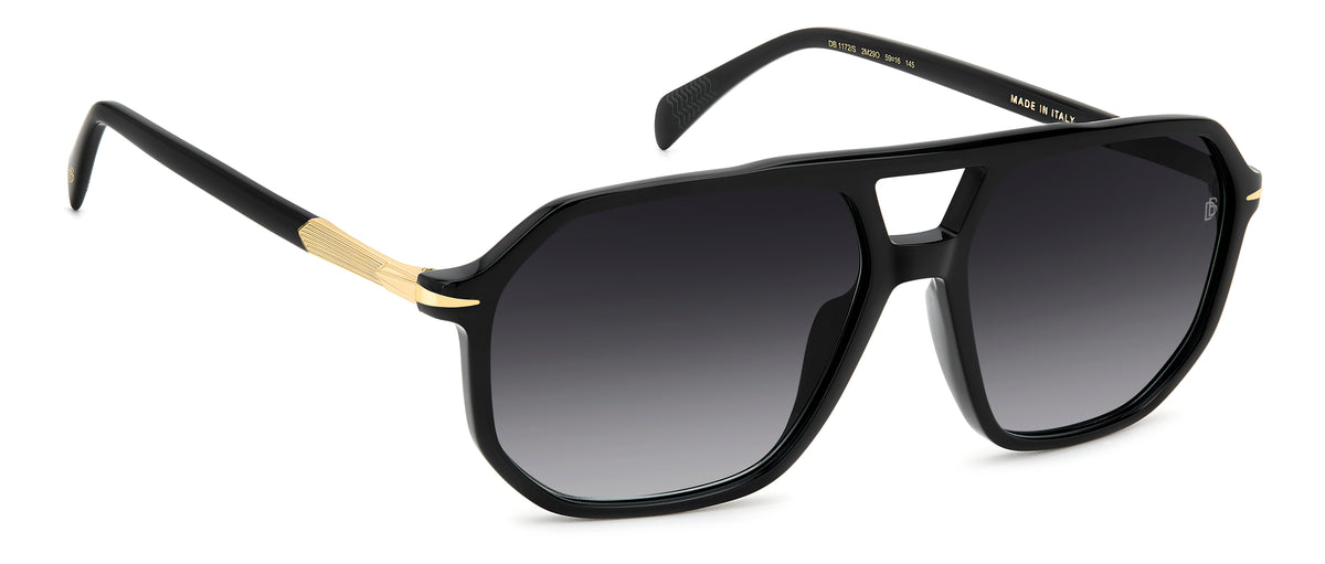 David Beckham DB 1172/S-59-2M2 BLK GOLD 9O DARK GREY SF