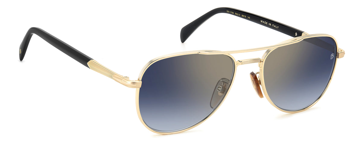 David Beckham DB 1175/S-56-RHL GOLD BLCK 1V BL SF GDSP