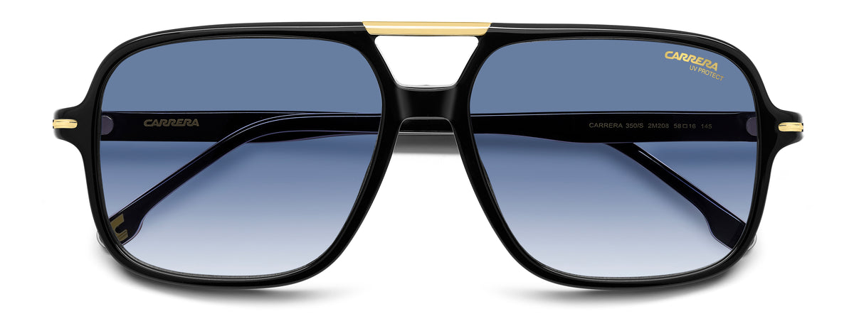 Carrera 350/S-58-2M2 BLK GOLD 08 DK BLUE SF