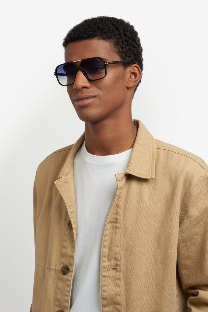 Carrera 350/S-58-2M2 BLK GOLD 08 DK BLUE SF