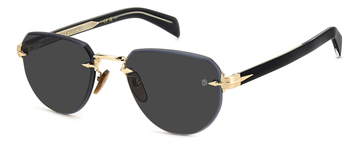 David Beckham DB 7144/S-55-RHL GOLD BLCK IR GREY