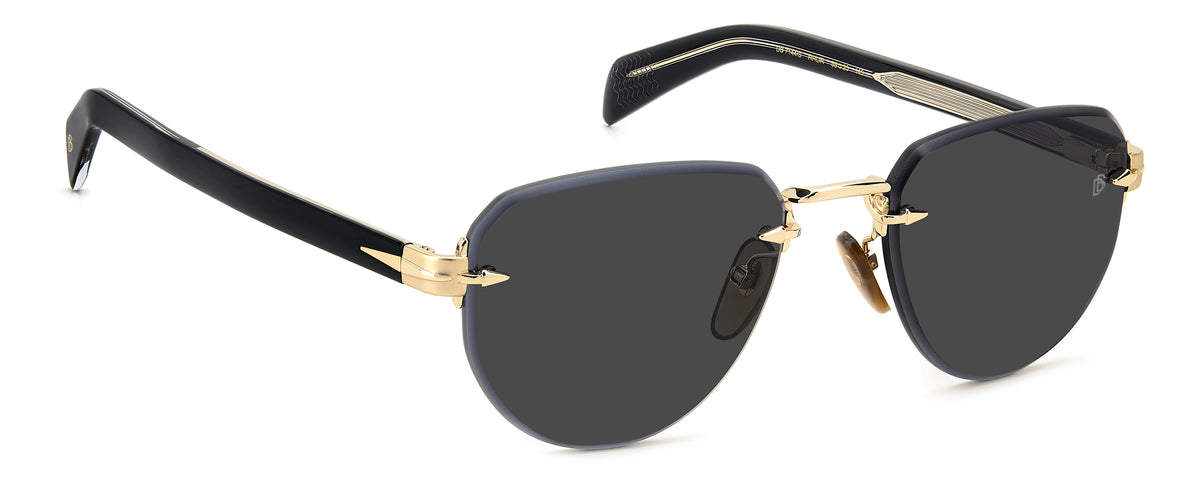 David Beckham DB 7144/S-55-RHL GOLD BLCK IR GREY