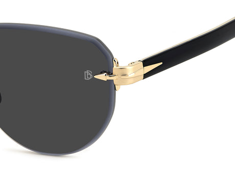David Beckham DB 7144/S-55-RHL GOLD BLCK IR GREY