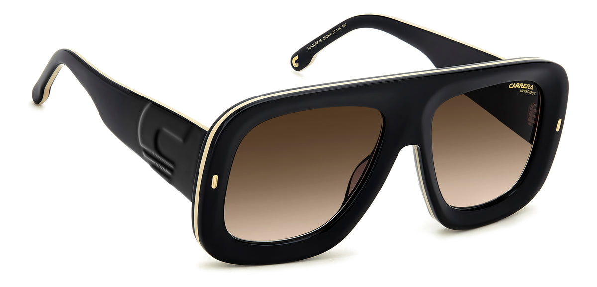 Carrera FLAGLAB 18-57-2M2 BLK GOLD HA BROWN SF