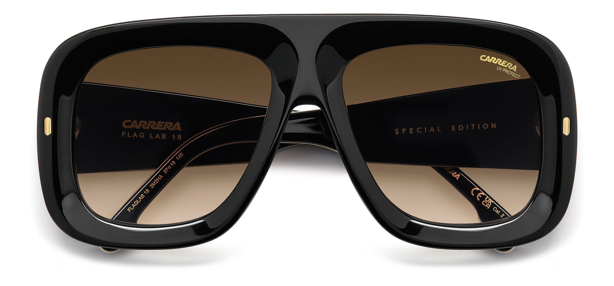 Carrera FLAGLAB 18-57-2M2 BLK GOLD HA BROWN SF