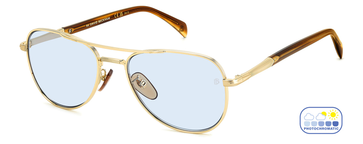 David Beckham DB 1175/S-56-J5G GOLD QZ AZURE FT
