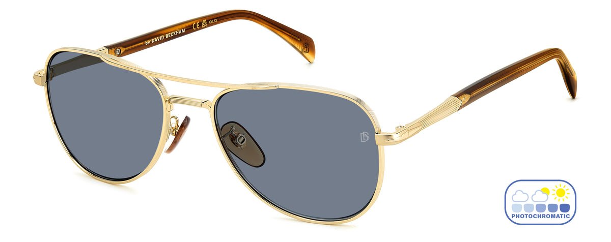 David Beckham DB 1175/S-56-J5G GOLD QZ AZURE FT