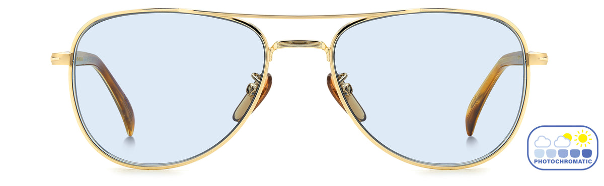 David Beckham DB 1175/S-56-J5G GOLD QZ AZURE FT