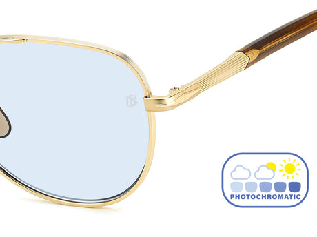 David Beckham DB 1175/S-56-J5G GOLD QZ AZURE FT