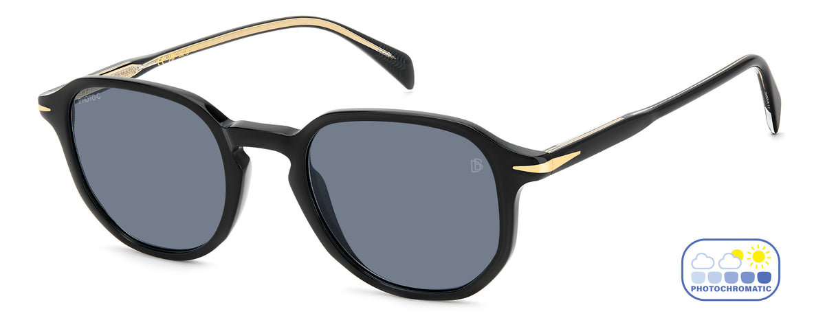 David Beckham DB 1140/S-50-807 BLACK QZ AZURE FT