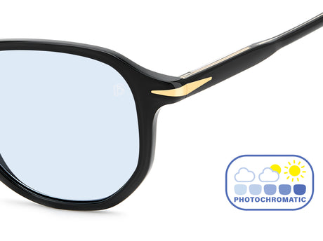 David Beckham DB 1140/S-50-807 BLACK QZ AZURE FT