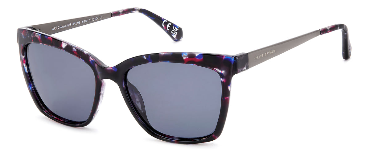 Prive Rivaux Art Crawl/G/S-56-0AE Pink Havana Violet/ Grey Polarized