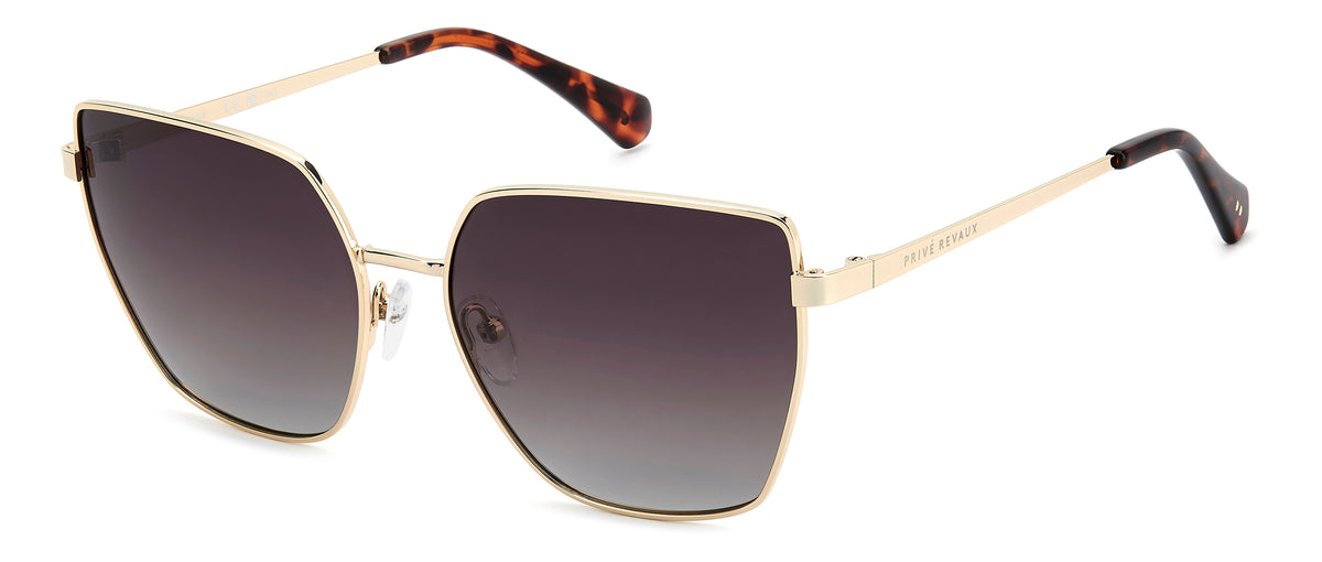 Prive Rivaux Good Company/S-58-J5G Gold/ Brown Shaded Polarized