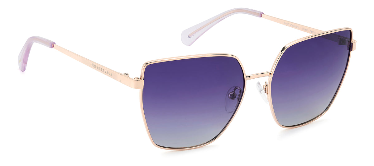 Prive Rivaux Good Company/S-58-000 Rose Gold/ Violet Mirror Polarized