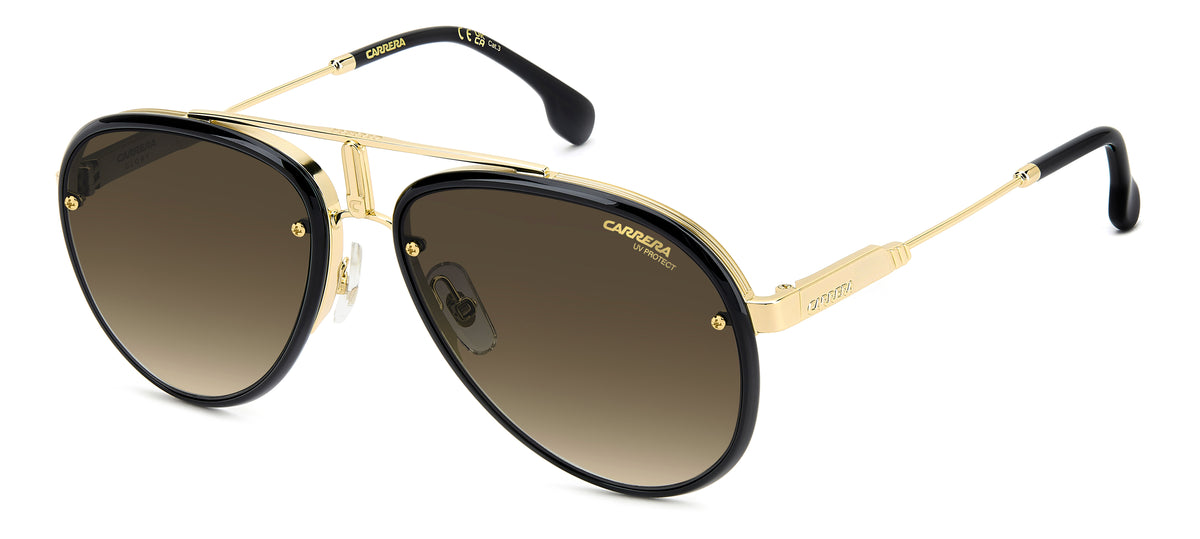 Carrera GLORY-58-RHL GOLD BLCK 86 BK BRW GREEN AR