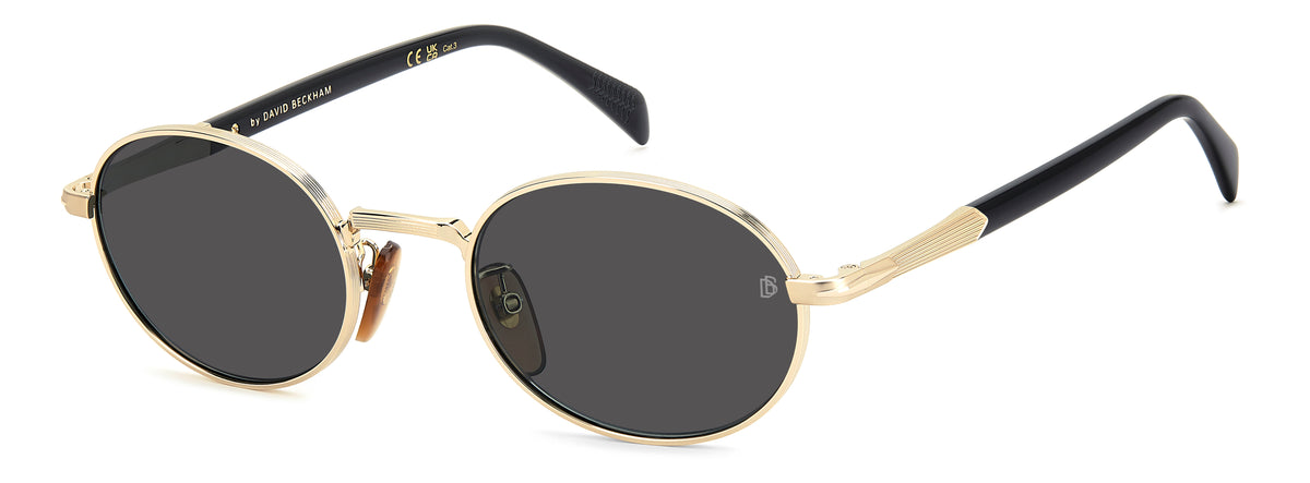 David Beckham DB 1196/S-52-RHL GOLD BLCK IR GREY