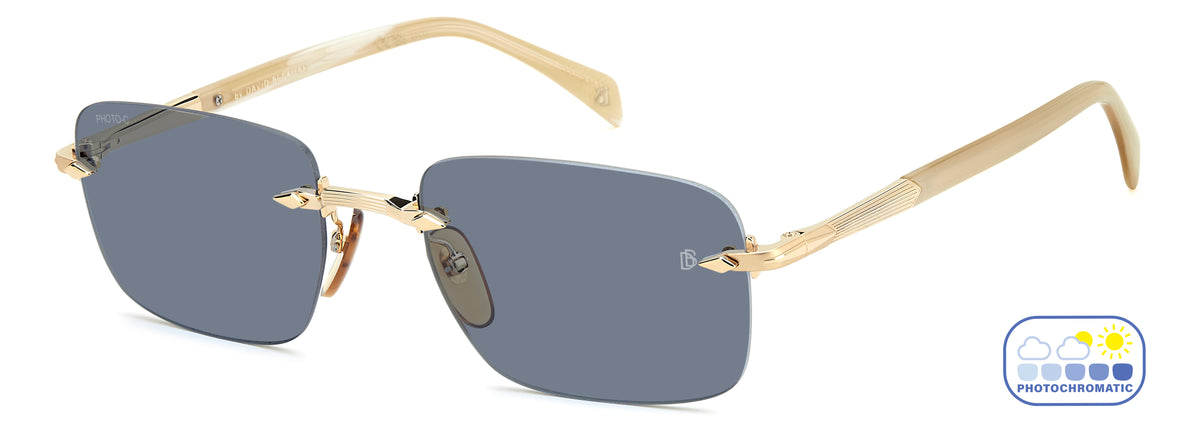 David Beckham DB 1195/S-57-IDA GD BGE HR QZ AZURE FT