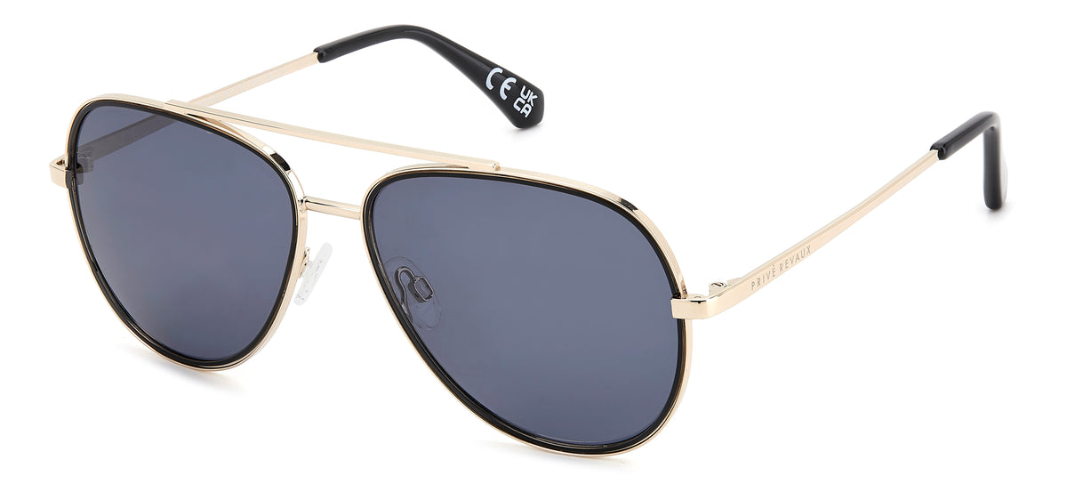 Prive Rivaux Glowin Hour/G/S-60-2M2 Black Gold/ Grey Polarized