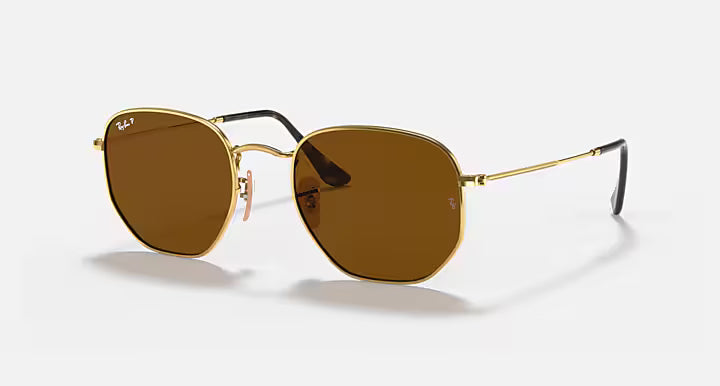 Ray-Ban Hexagonal 0RB3548N 001/57 54 Gold/ Brown