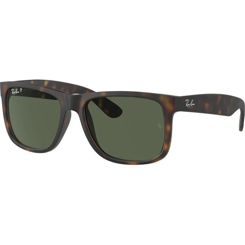 Ray-Ban Justin 0RB4165 865/71 55 Rubber Havana W/ Dark Green