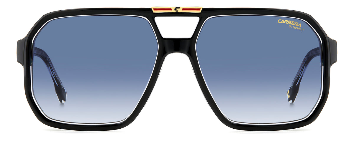 Carrera VICTORY C 01/S EI7 60 08  BLACK CRYSTAL 2/ DK BLUE SHADED - Blue Star Eyewear