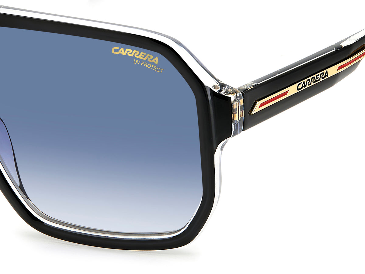 Carrera VICTORY C 01/S EI7 60 08  BLACK CRYSTAL 2/ DK BLUE SHADED - Blue Star Eyewear
