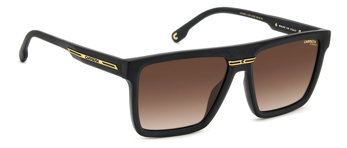 Carrera VICTORY C 03/S 003 58 86  MATTE BLACK/ BLACK BROWN GREEN ANTIREFLEX - Blue Star Eyewear