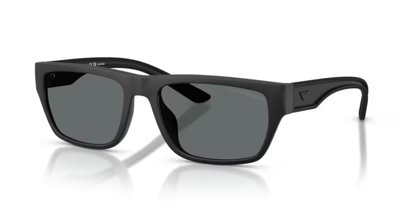 Emporio Armani 0EA4267U50018157 Rubberized Matte Black/ Dark Grey Polarized