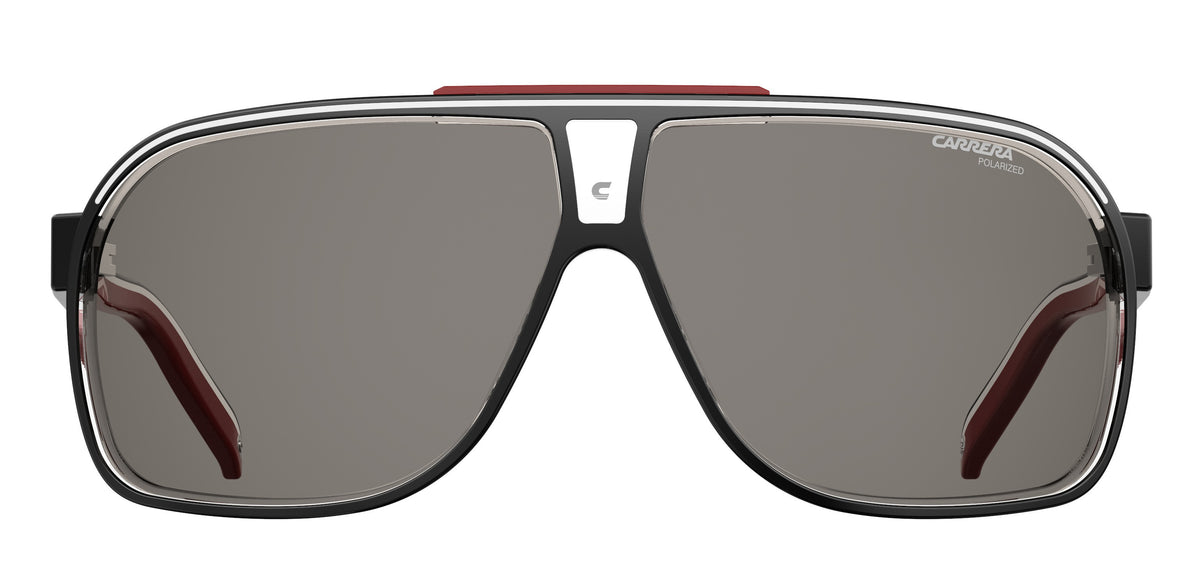 Carrera GRAND PRIX 2 OIT 64 WJ BLACK RED/ GREY SHADED POLARIZED - Blue Star Eyewear