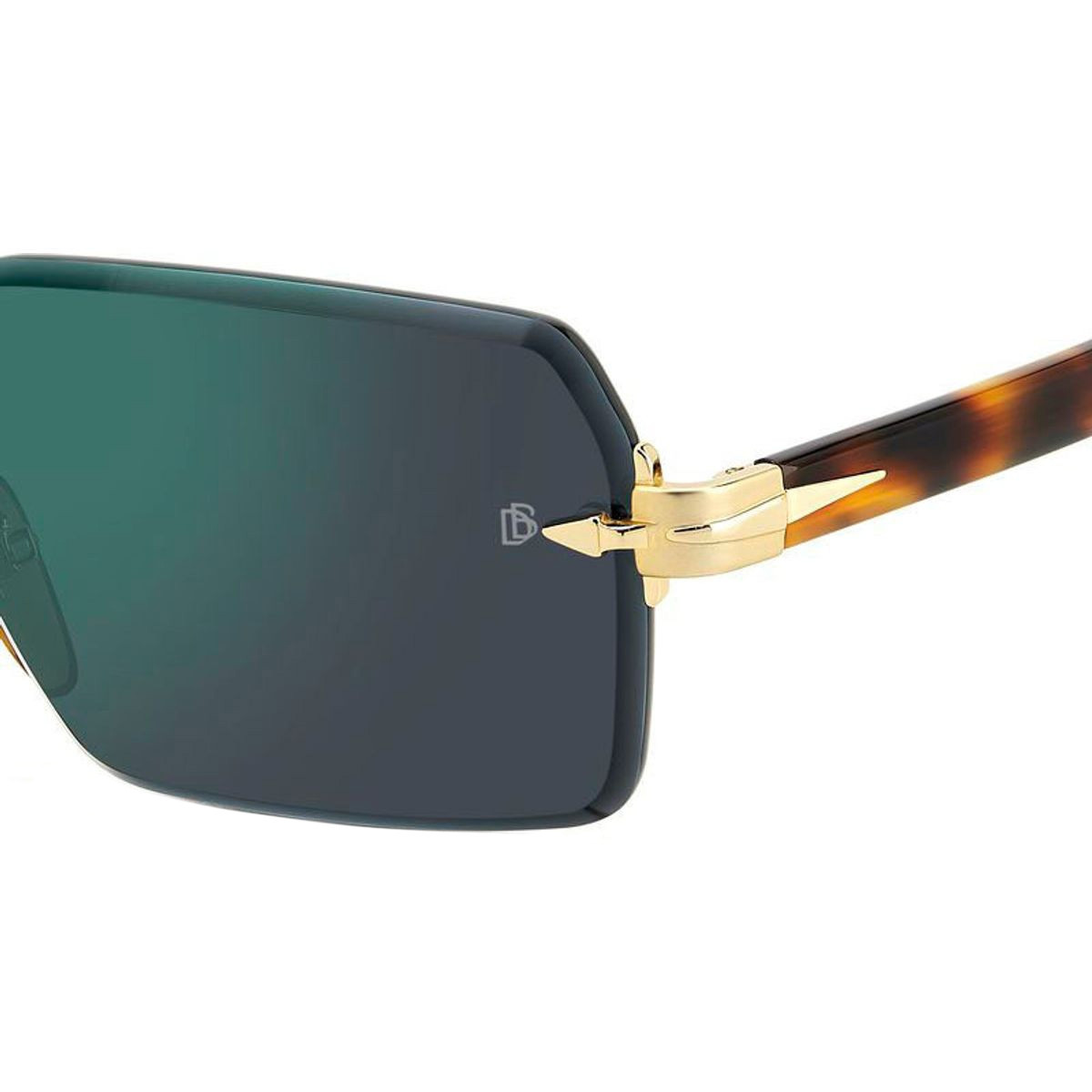David Beckham DB 7109/S 06J/MT 56 – Gold Havana / Green Mirror
