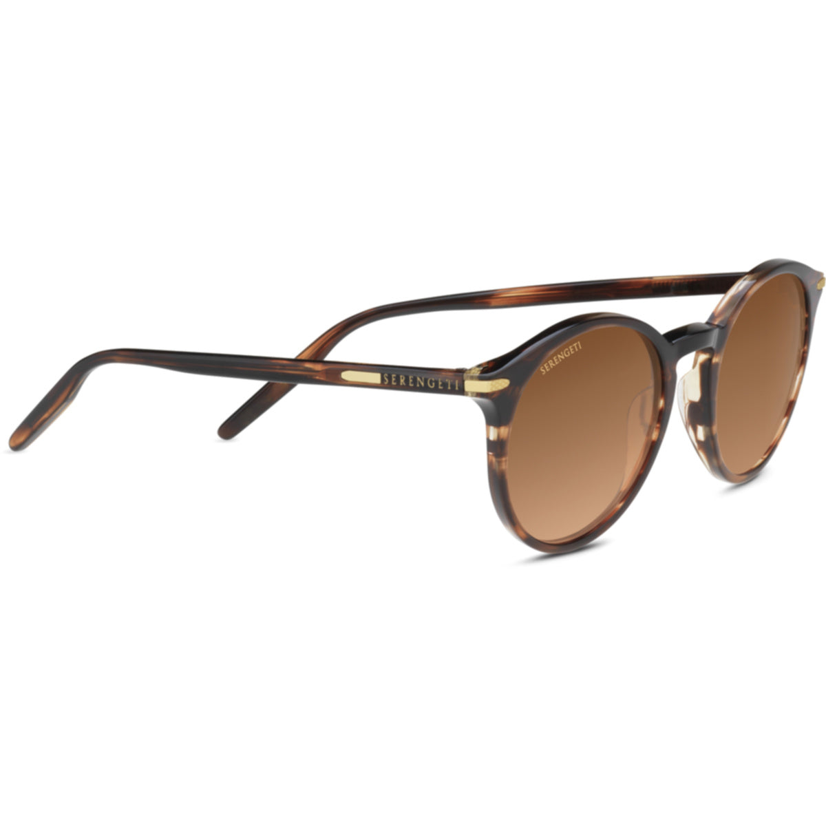 Serengeti Leonora 8841 Shiny Stripped Brown/ Brown