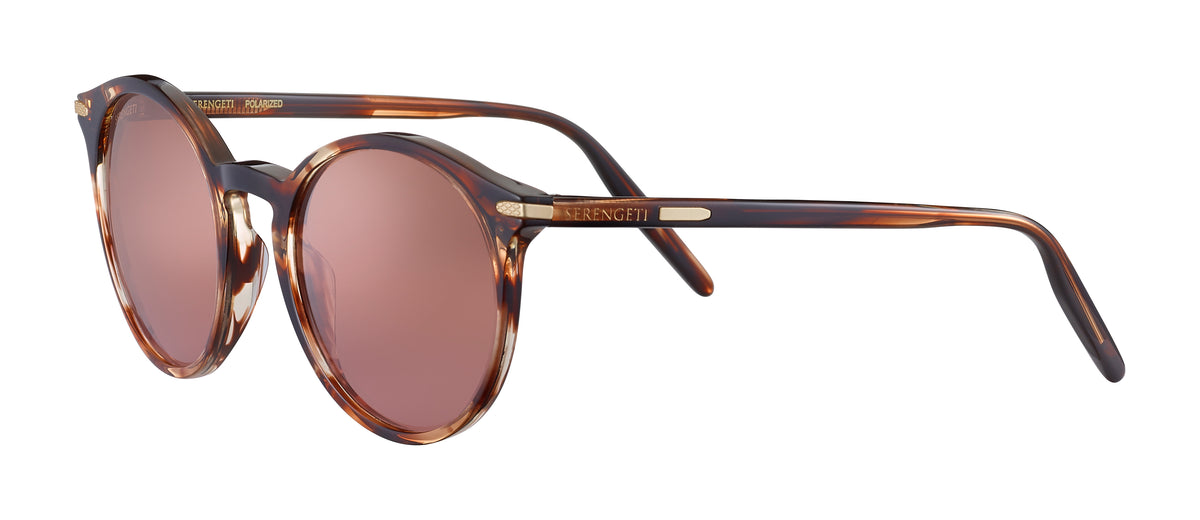 Serengeti Leonora 8841 Shiny Stripped Brown/ Brown
