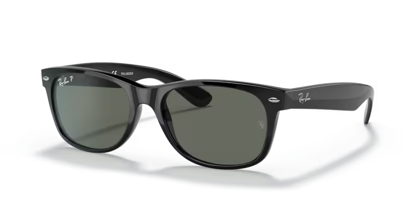 Ray-Ban New Wayfarer 0RB2132 901/58 52 Black/ Green - Blue Star Eyewear