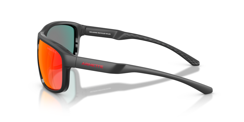 Arnette 0AN437429006Q64 Matte Recycled Black/ Red-Yellow Mirror