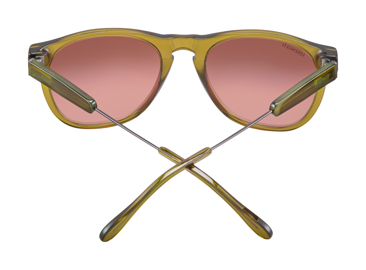 Serengeti Amboy  SS530004 Shiny Gunmetal Olive Trans 52 / Acetate