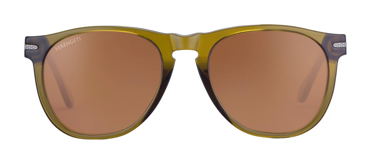 Serengeti Amboy  SS530004 Shiny Gunmetal Olive Trans 52 / Acetate