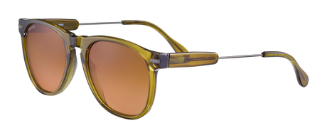 Serengeti Amboy  SS530004 Shiny Gunmetal Olive Trans 52 / Acetate