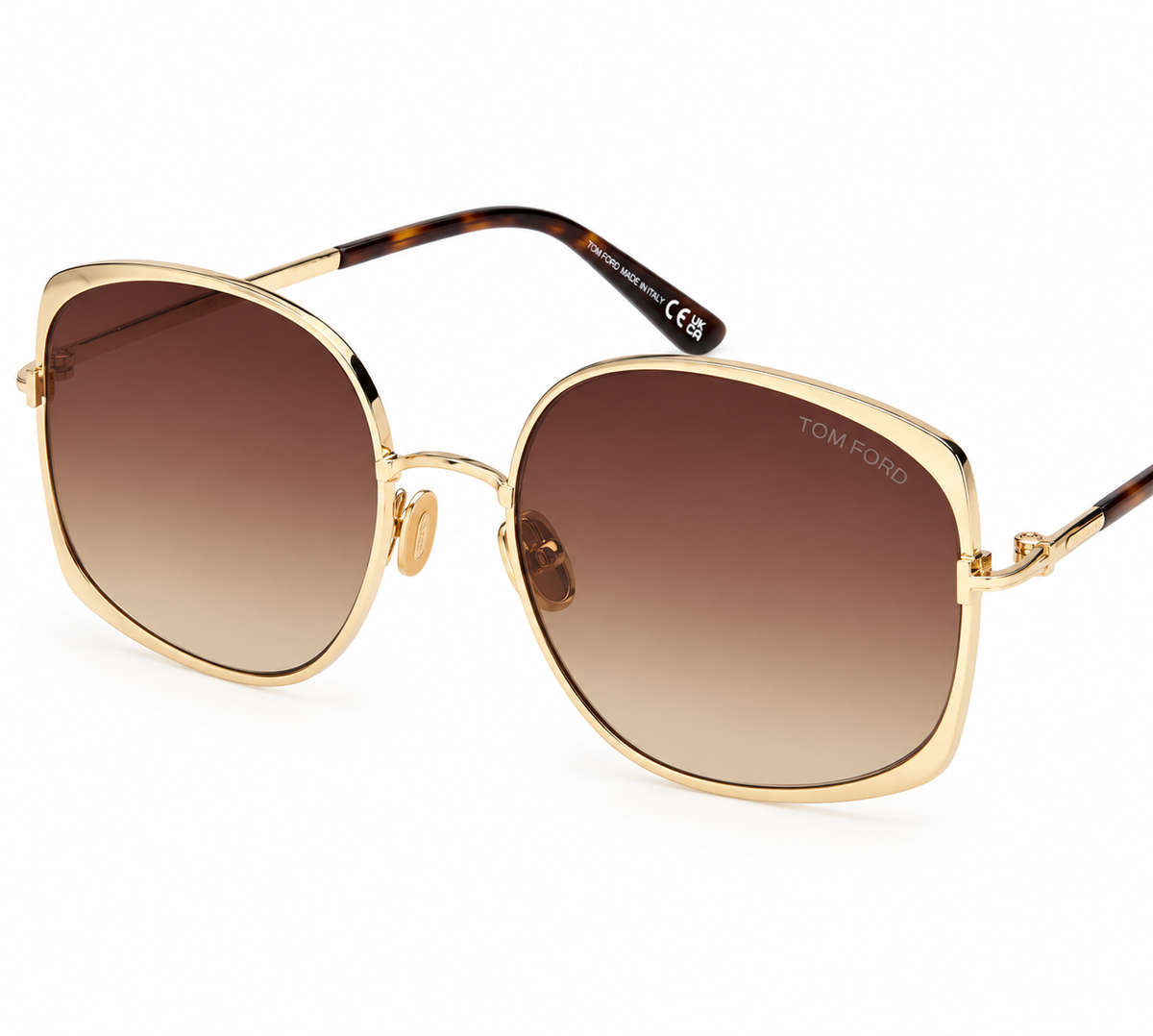 Tom Ford Abbey-02 FT13495830F Shiny Deep Gold/ Gradient Brown