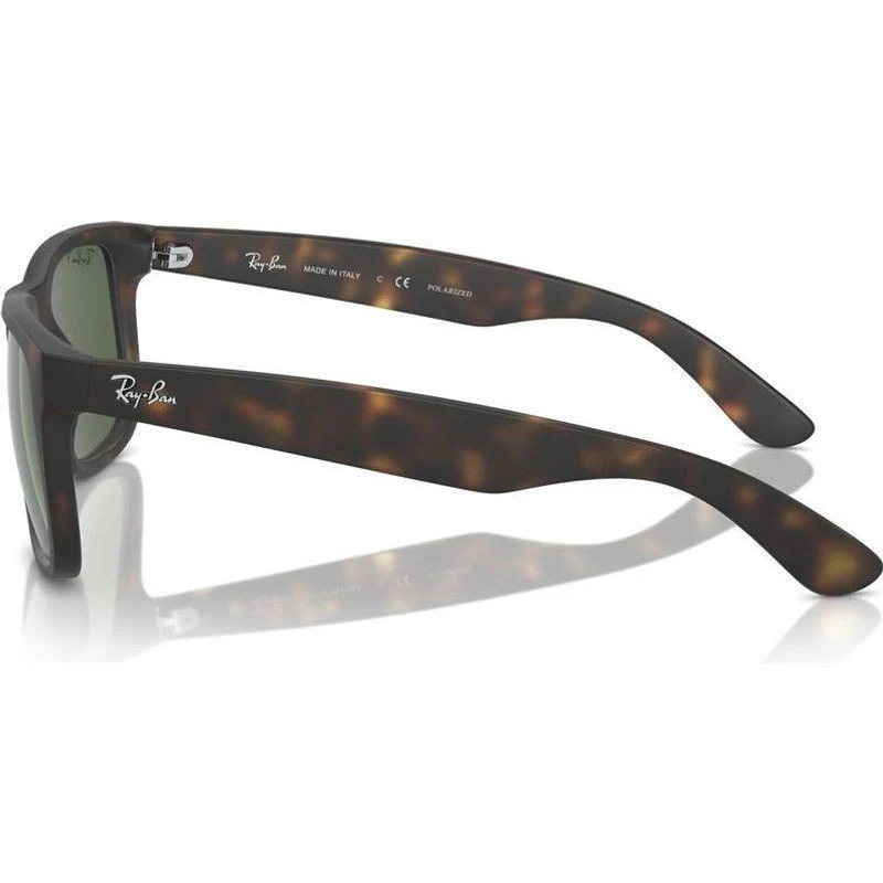 Ray-Ban Justin 0RB4165 865/71 55 Rubber Havana W/ Dark Green