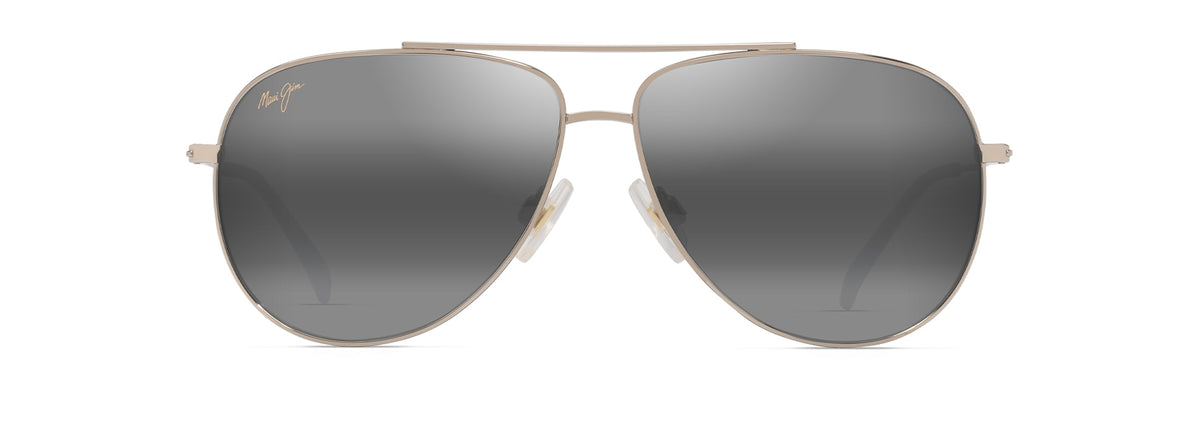 Maui Jim Hauoli 665-16A Shiny Light Gold w/Crystal/ Neutral Grey