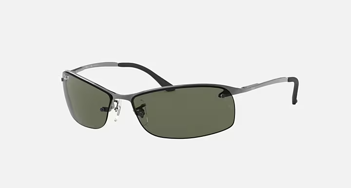 Ray-Ban Rb3183 0RB3183 004/9A 63 Gunmetal/ Green