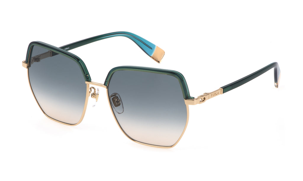 Sunglasses Furla 623 300Y Shiny Gold, Green/5716 135 2