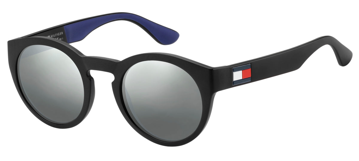 Tommy Hilfiger TH 1555/S Black Blue/ Silver Mirror